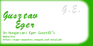 gusztav eger business card